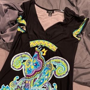 💀colorful little black dress size medium💀